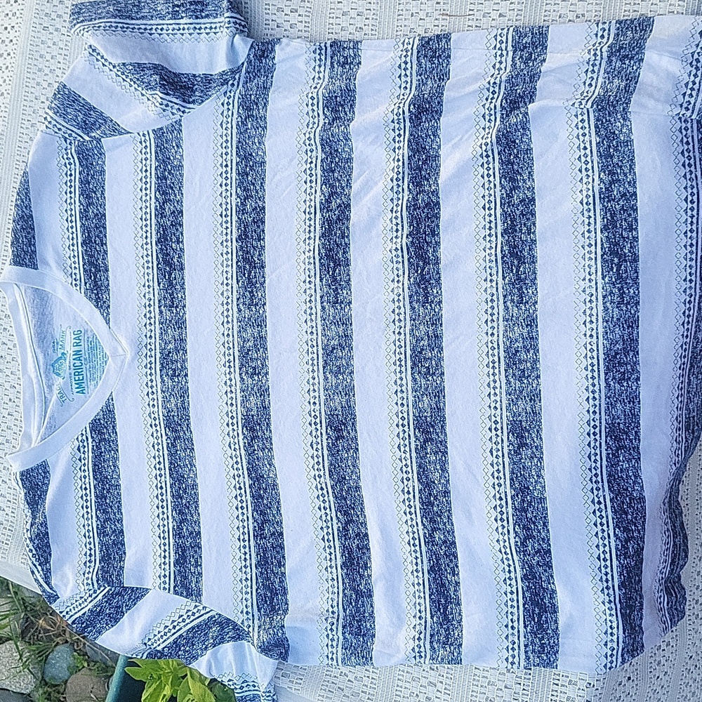 Boy's American Rag Navy and white tee